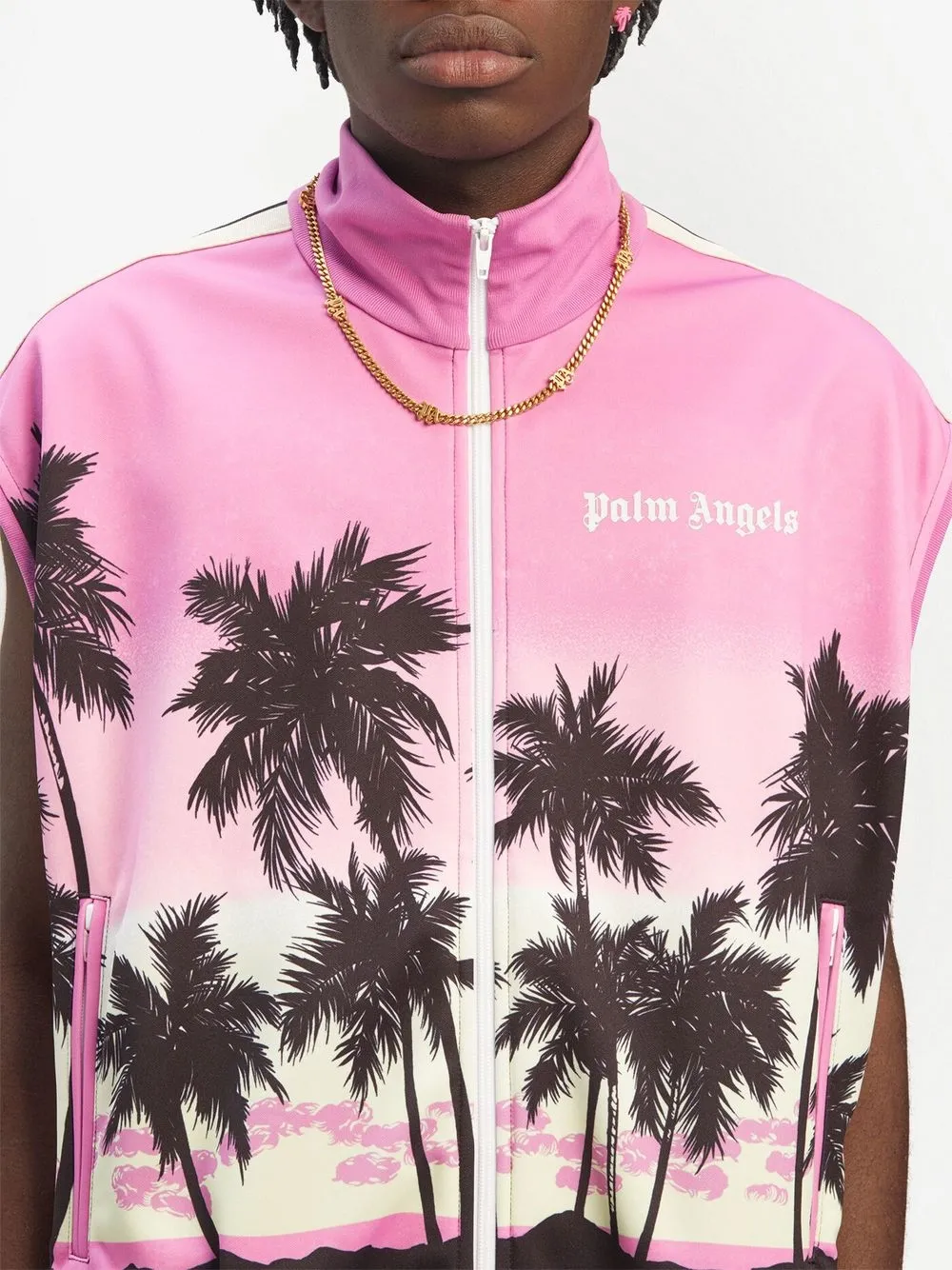 【関税込み】Palm Angels パープル ジップアップジャケット Palm Angels ジップアップ トップ | パープル | FARFETCH JP