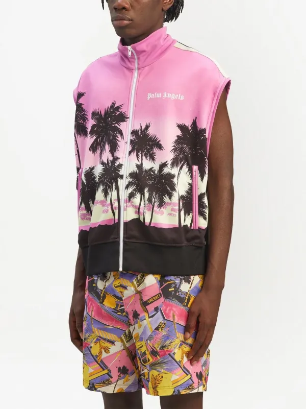 【美品】Palm Angelsトラックジャケットピンク パームエンジェルス Palm Angels Palm サンセット トラックジャケット | パープル