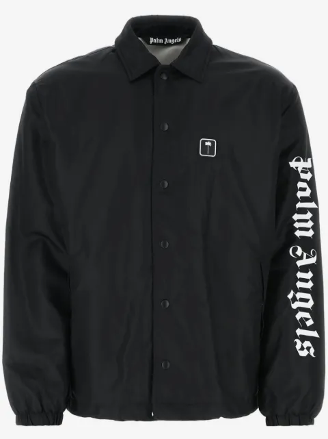 Palm Angels logo-patch bomber jacket
