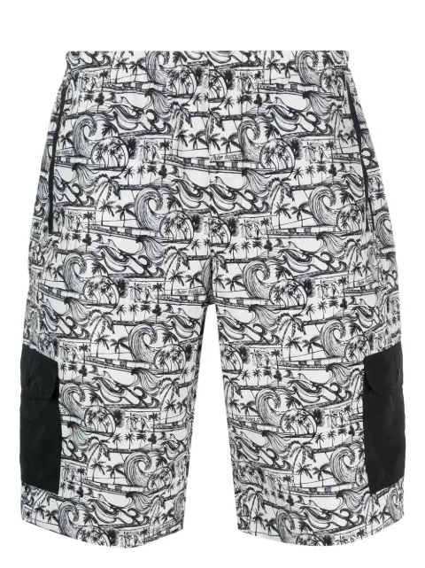 Palm Angels badeshorts med bølgetryk