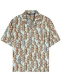 Palm Angels Fire Hydrant pocket bowling shirt - Blue