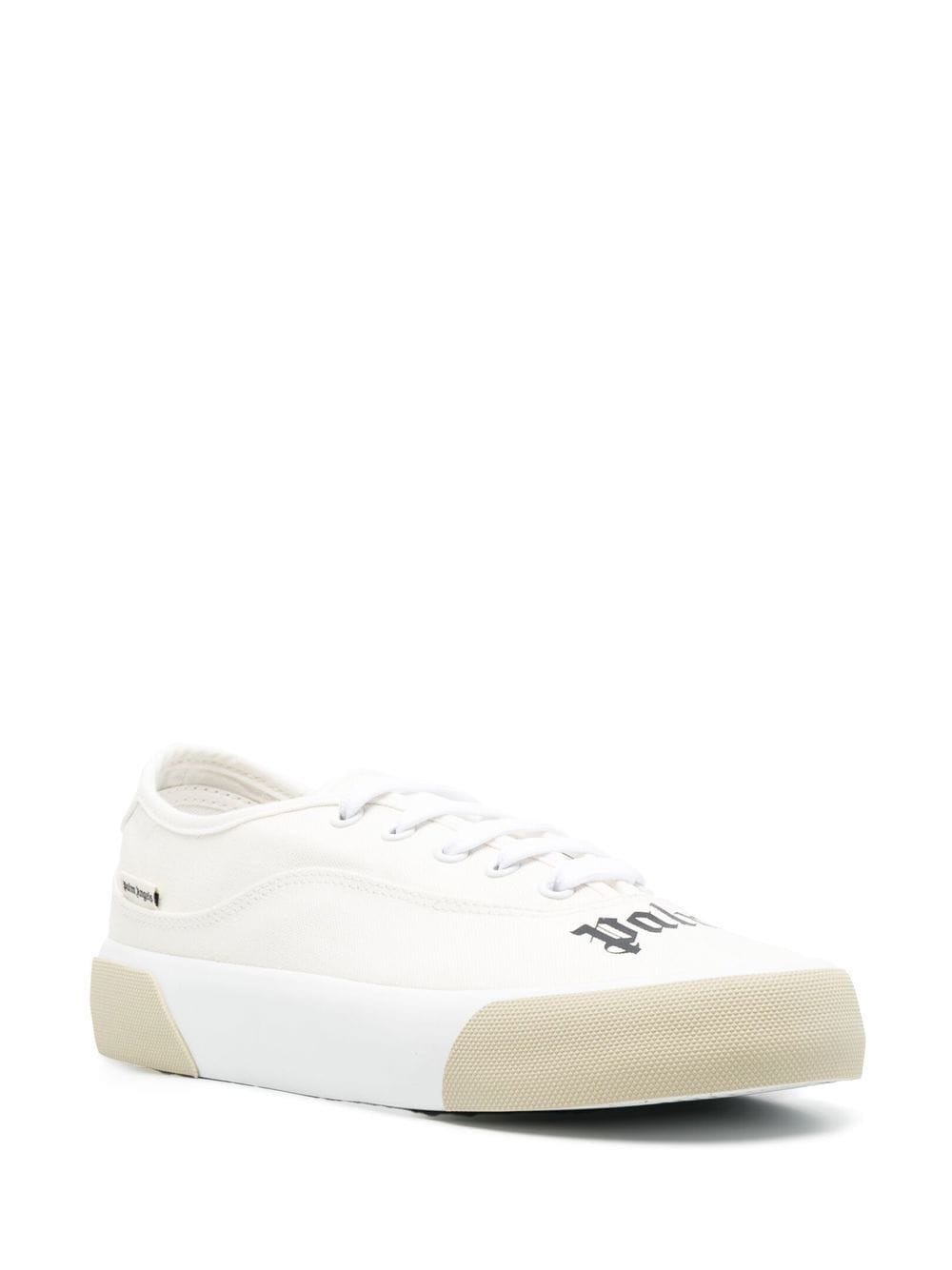 Shop Palm Angels Logo Skaters Sneakers In White