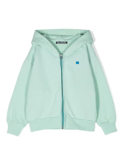 Acne Studios - logo-patch zip-up hoodie