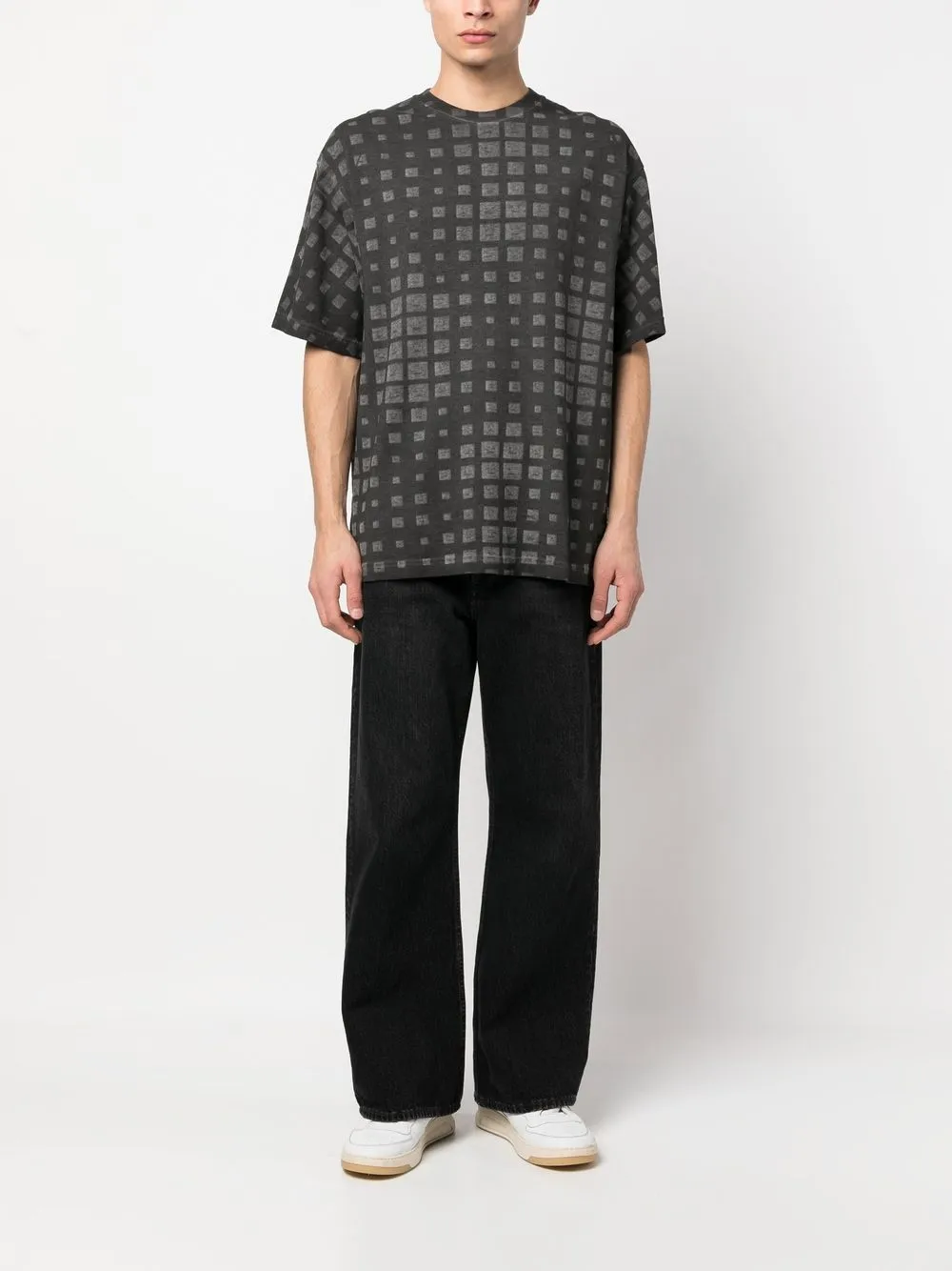 Acne Studios Shirt met geometrische print - Grijs