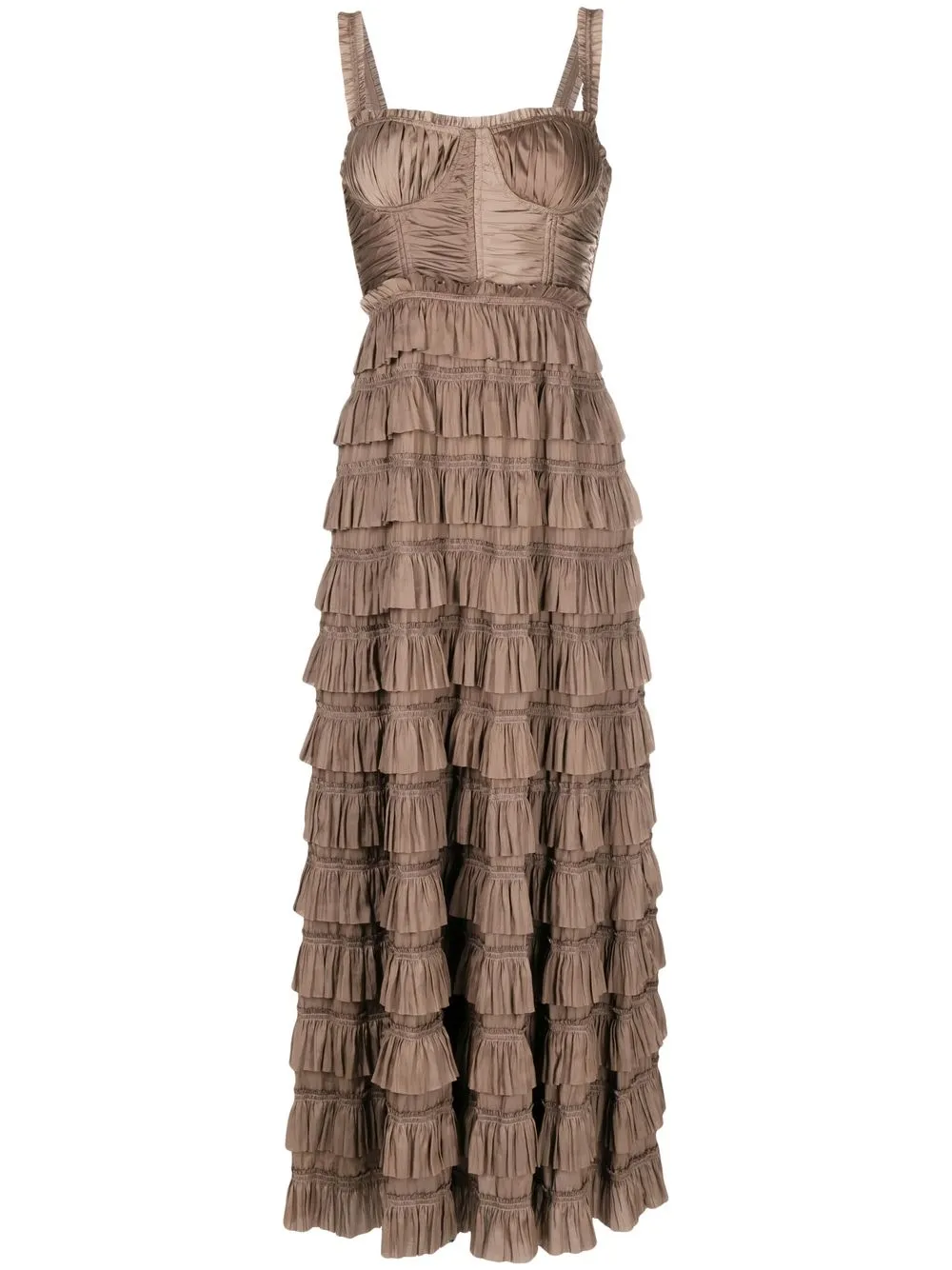 

Ulla Johnson Camille ruffled gown - Brown