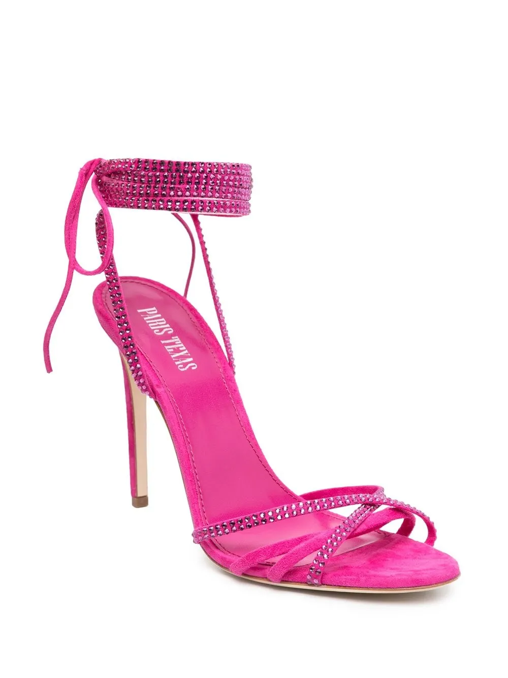 Shop Paris Texas Holly Nicole 105mm Lace Up Sandals In Pink