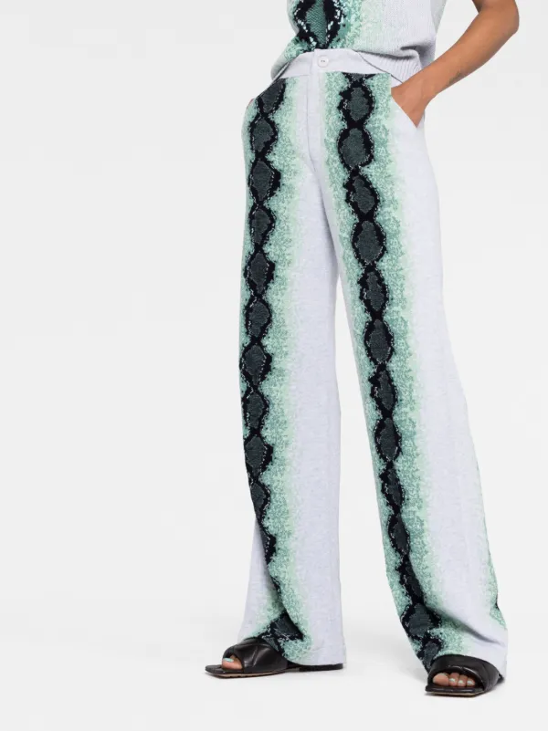 Barrie Pantalon En Maille Effet Peau De Python Farfetch