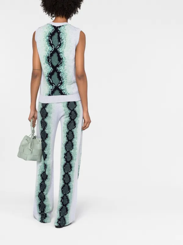Barrie Pantalon En Maille Effet Peau De Python Farfetch