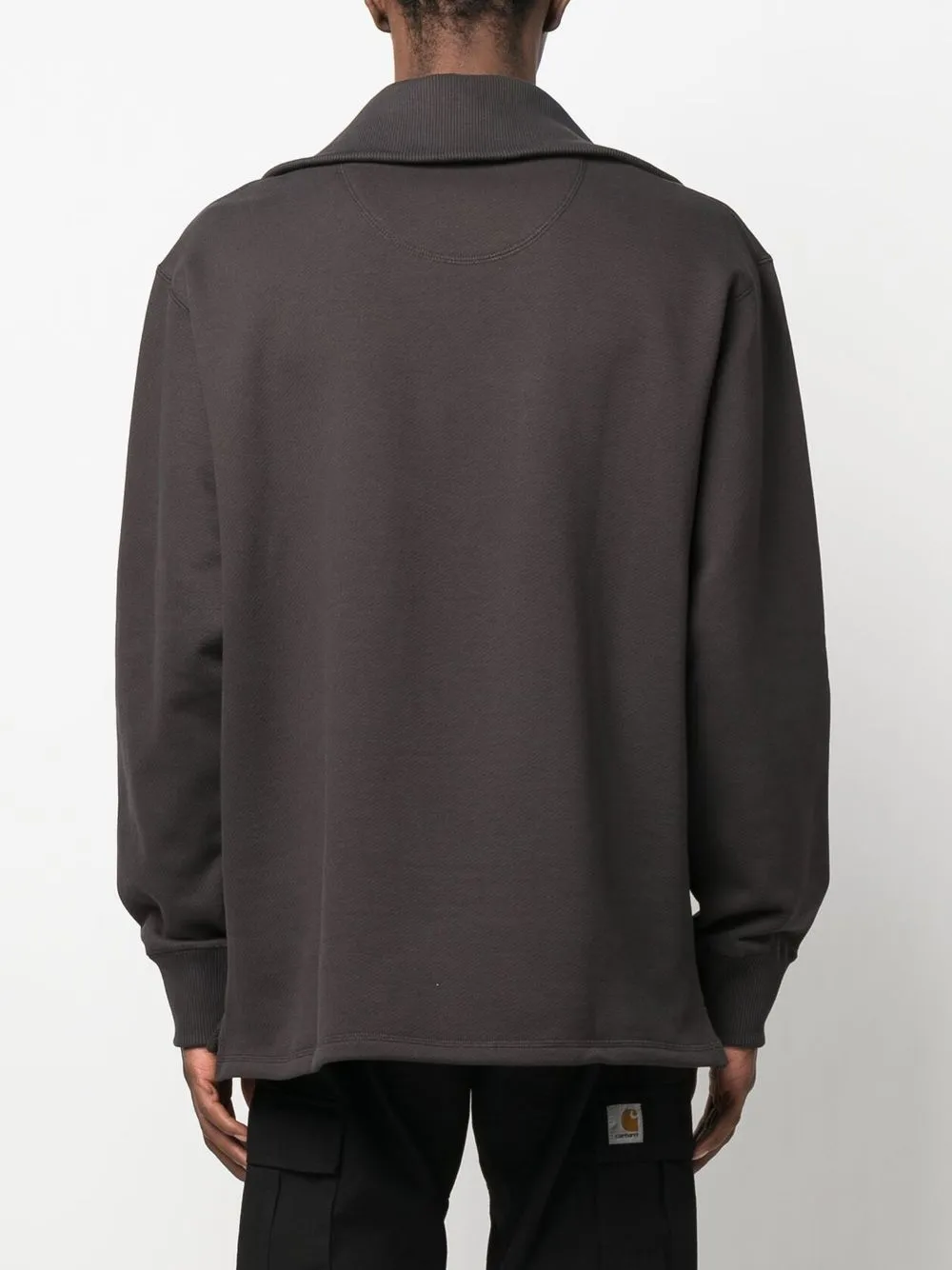 Wood Wood Long-sleeve Cotton Sweatshirt In Grau