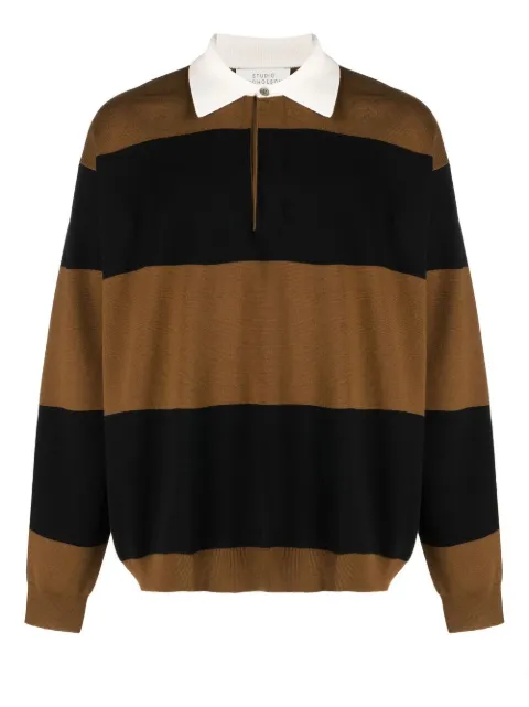 Studio Nicholson striped contrast collar jumper