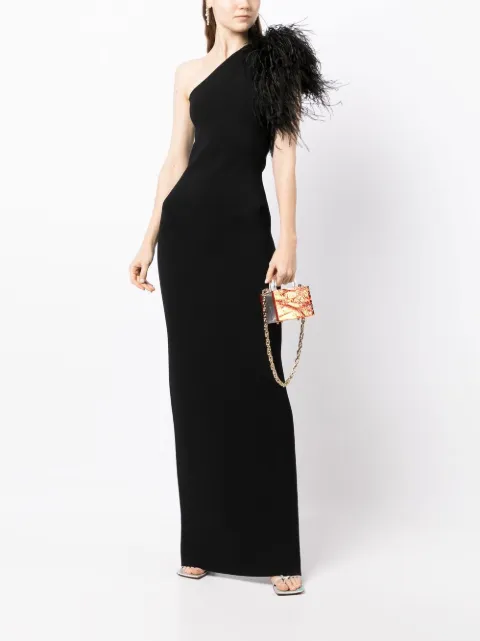 Rachel Gilbert Elcie one-shoulder gown 23FRG61435BLK - 1