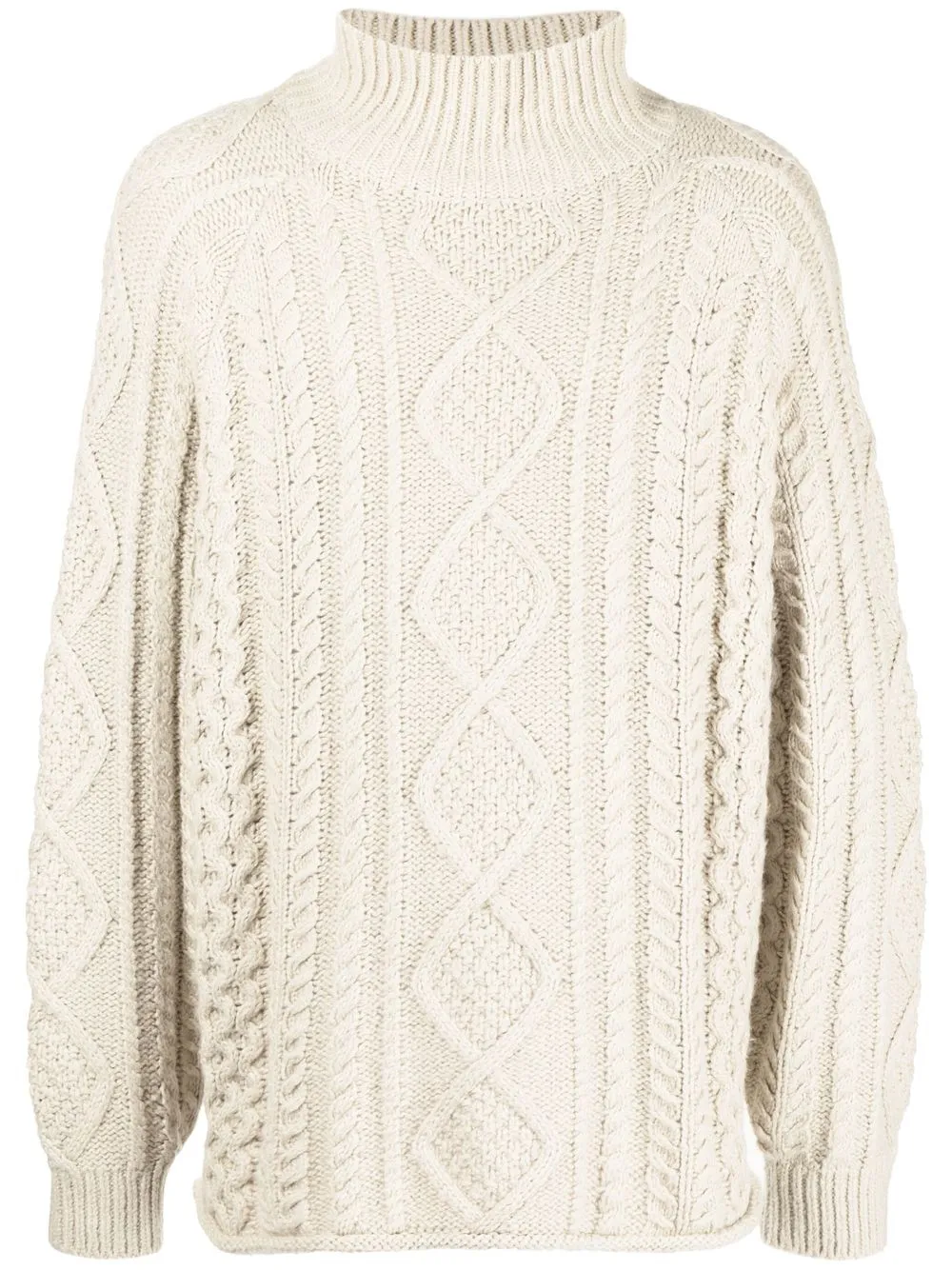 

FEAR OF GOD ESSENTIALS cable-knit funnel-neck jumper - Grey