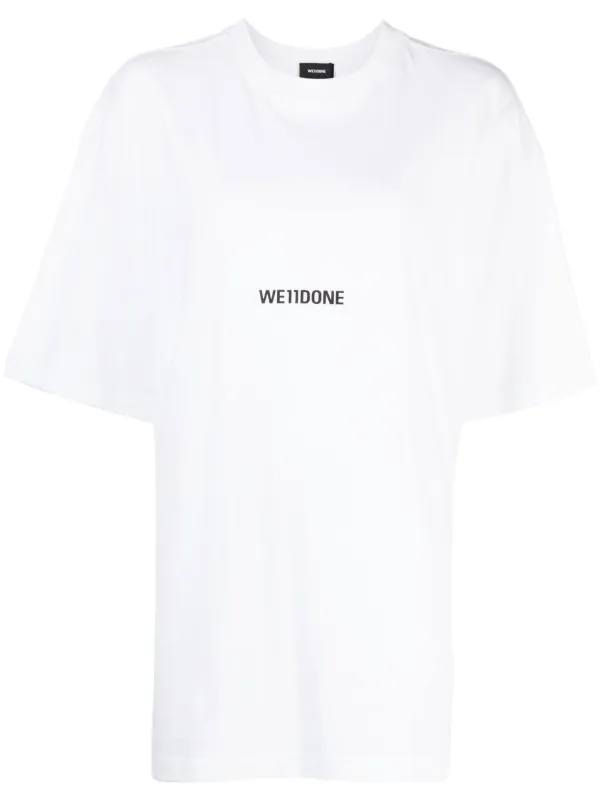 We11done Cotton logo-print T-shirt | White | FARFETCH IN