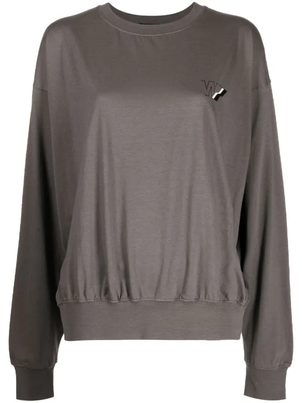 We11done Wave Line symbol-logo Sweatshirt - Farfetch