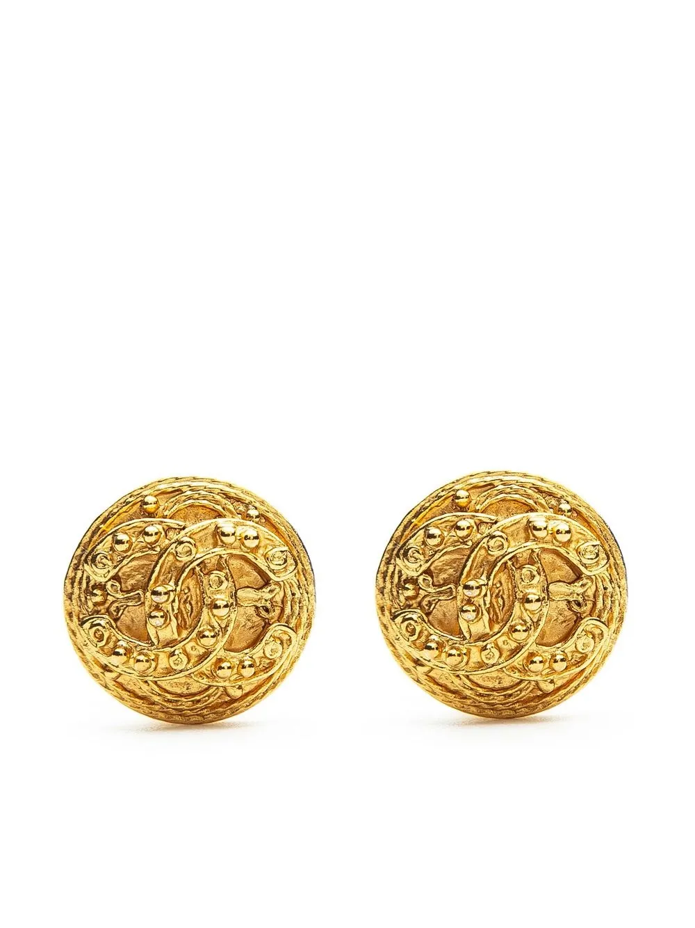 

Chanel Pre-Owned 1990s CC stud earrings - Gold
