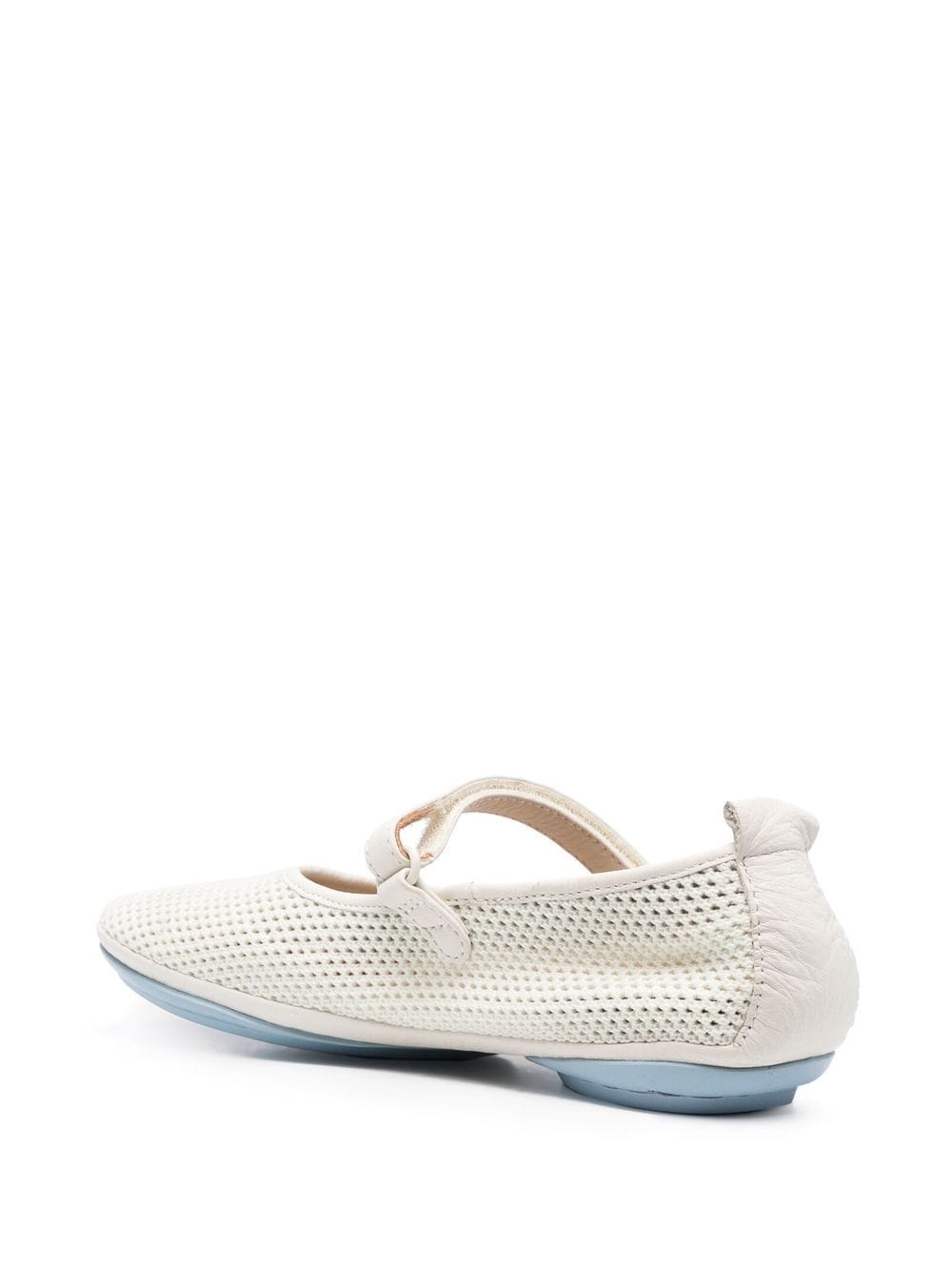 Camper Right Nina Perforated Mary Jane Flat In Ivory | ModeSens