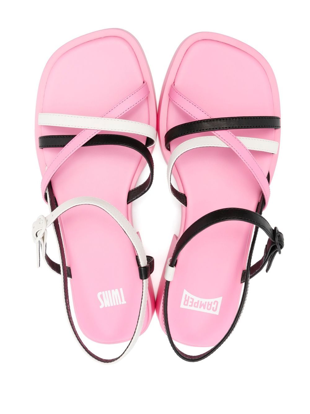 Shop Camper Dana Strappy Sandals In Pink