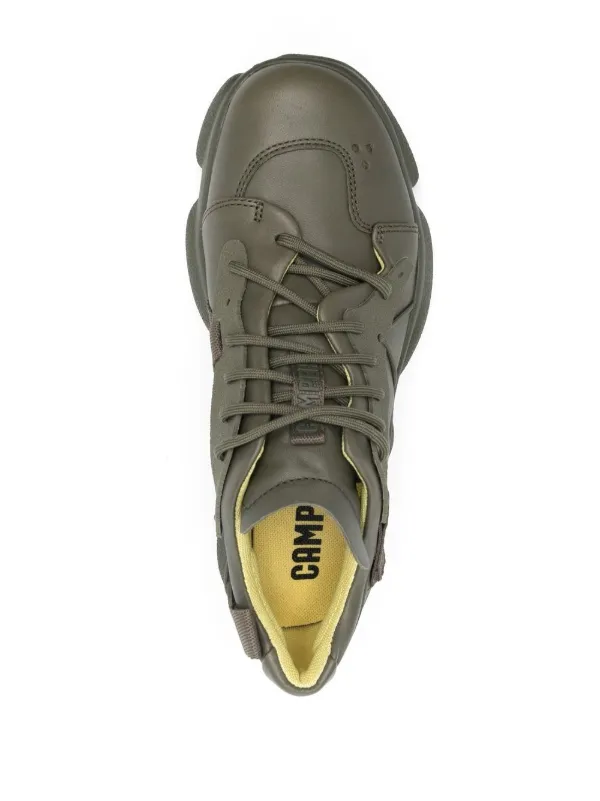 【新品】CAMPER TWINS レザースニーカーKARST 25cmグリーン系 新品】CAMPER TWINS レザースニーカーKARST 25cmグリーン系