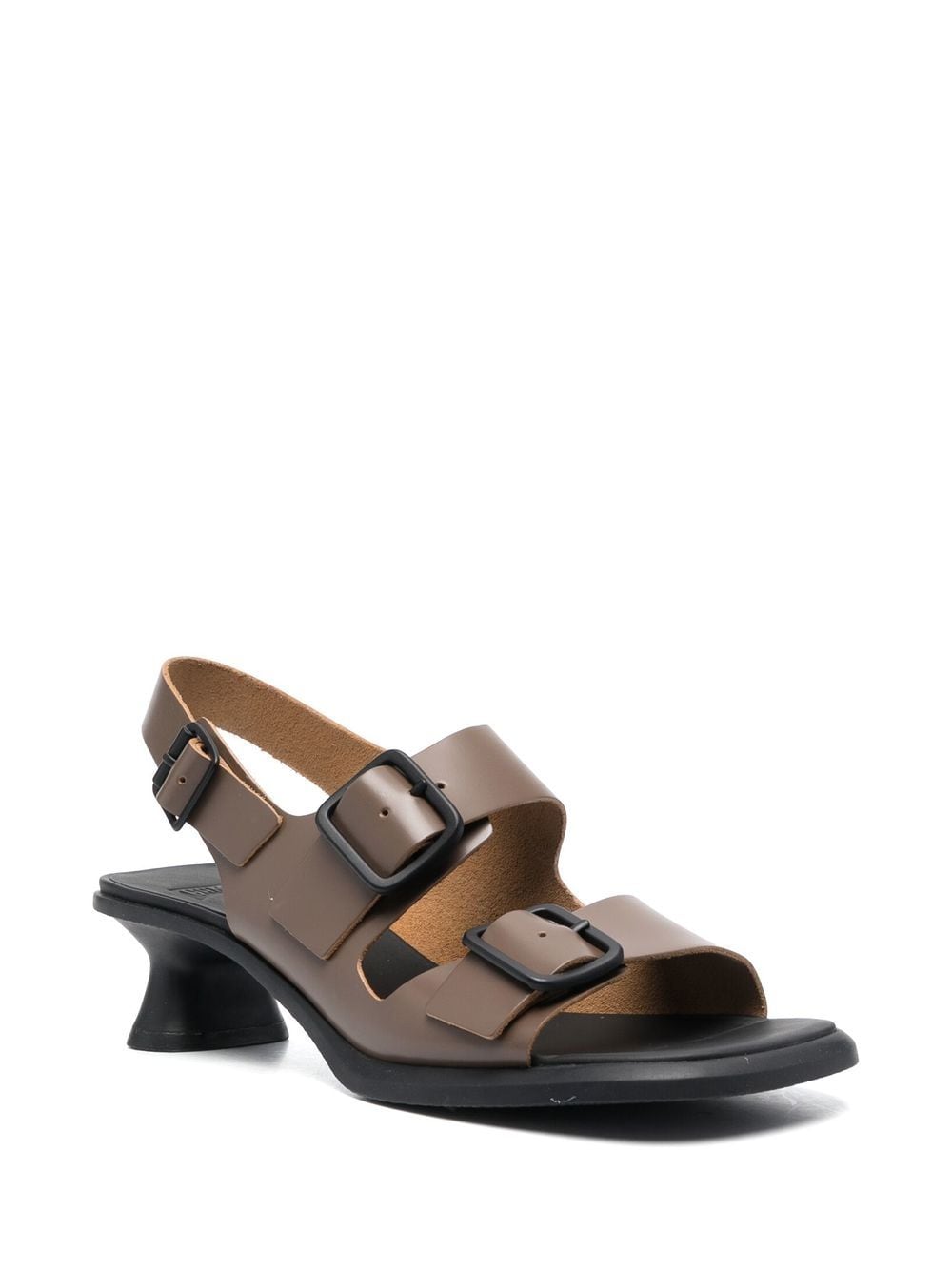 Shop Camper Dina 50mm Buckle-strap Sandals In Brown