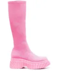 Camper 70mm knitted platform boots - Pink