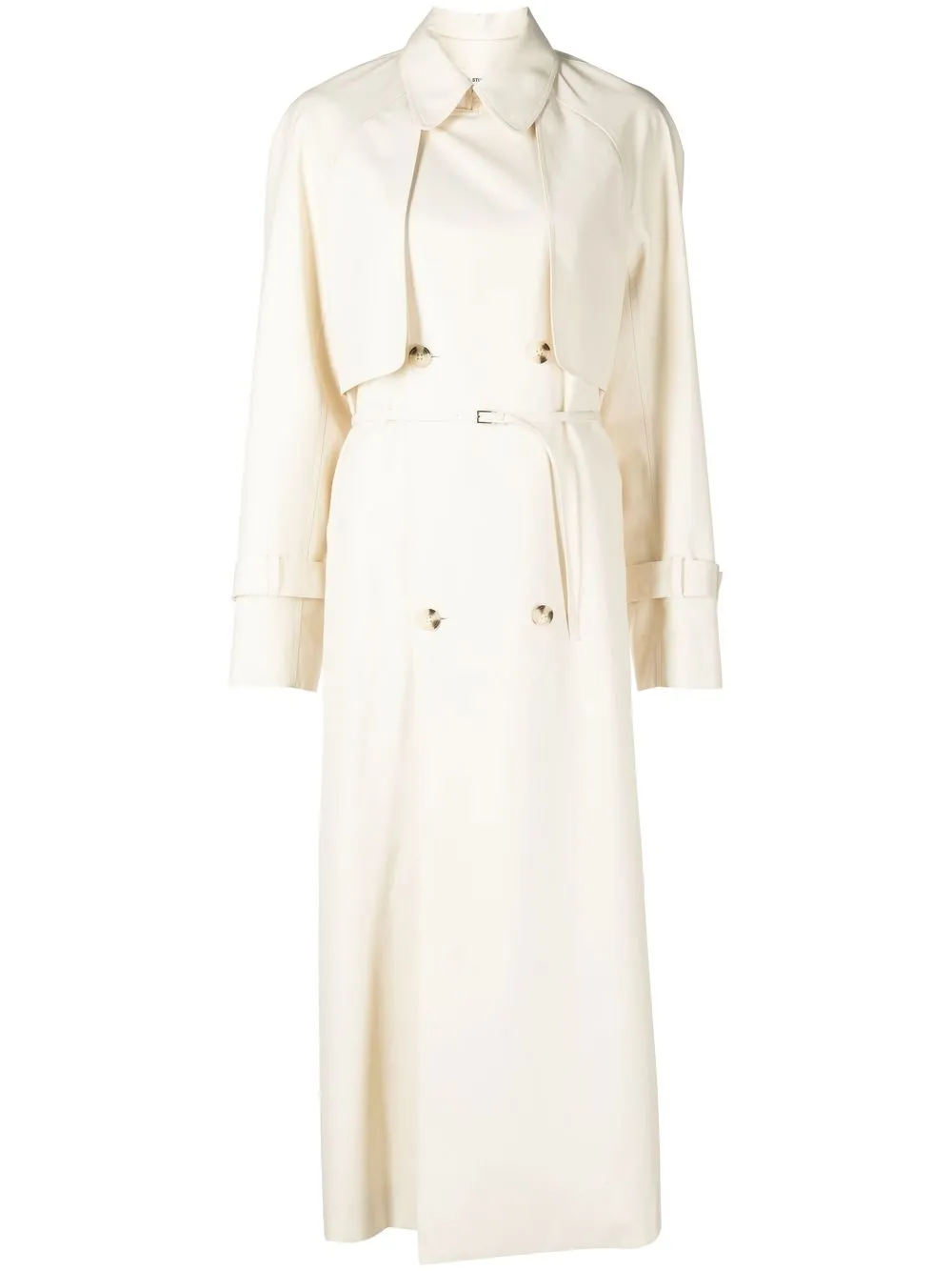 

GIA STUDIOS double-breasted trench coat - White