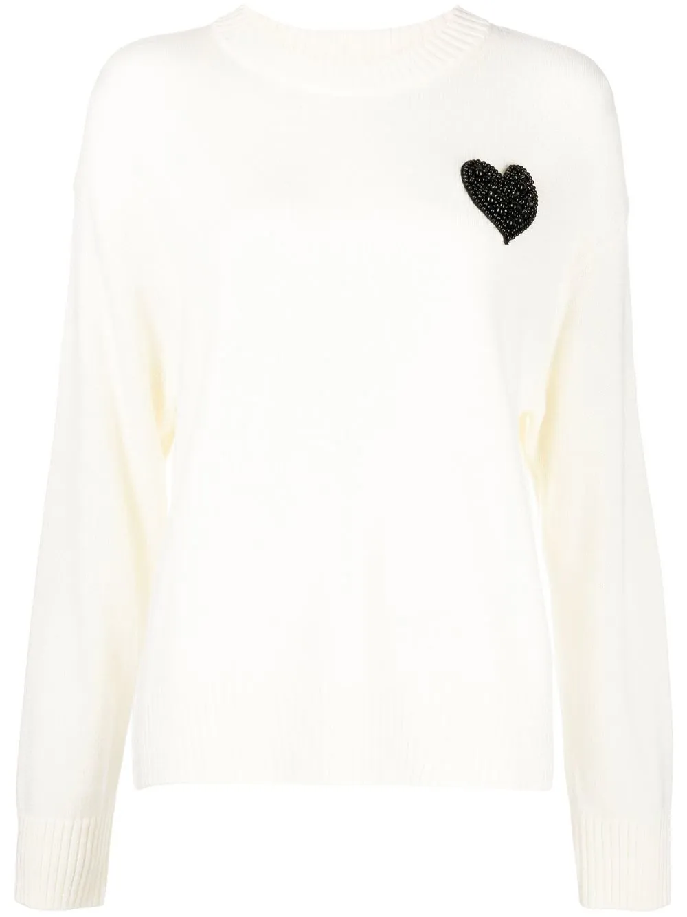 

tout a coup bead-embellished knitted jumper - White