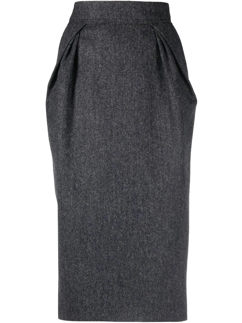 

Maison Margiela falda midi con pinzas - Gris