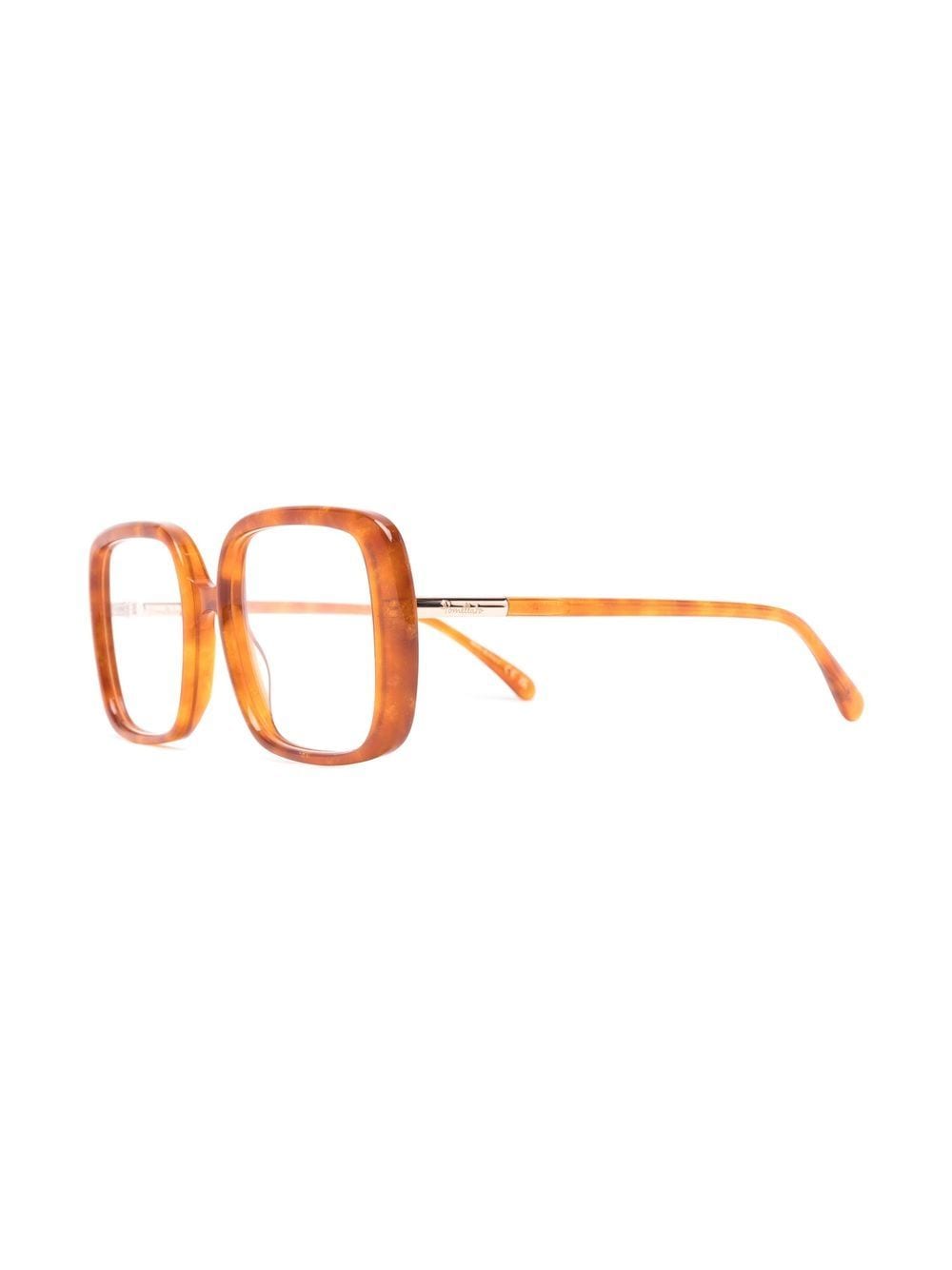 Shop Pomellato Eyewear Oversized Square Frame Glasses In Neutrals