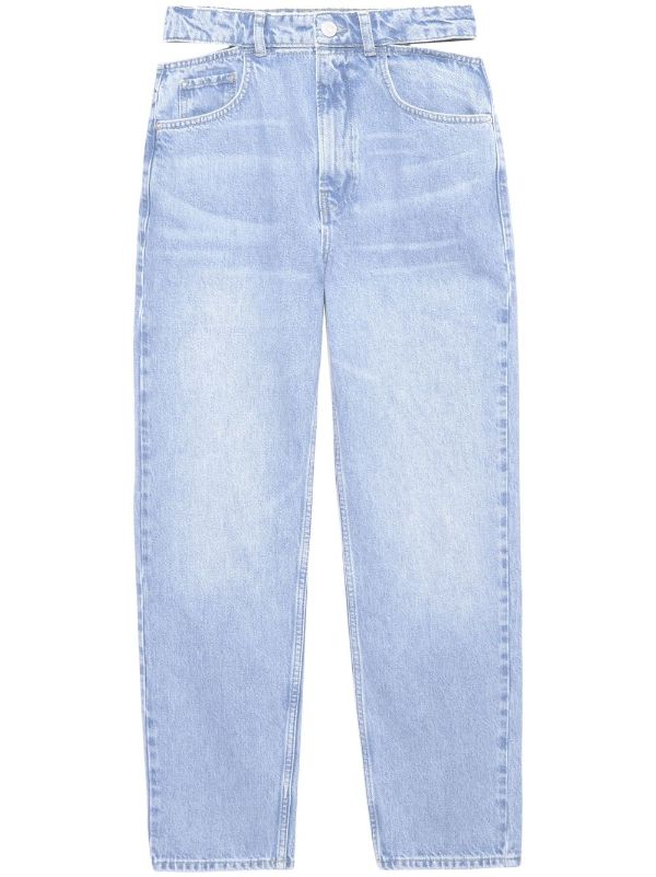 FRAME cut-out straight-leg Jeans - Farfetch