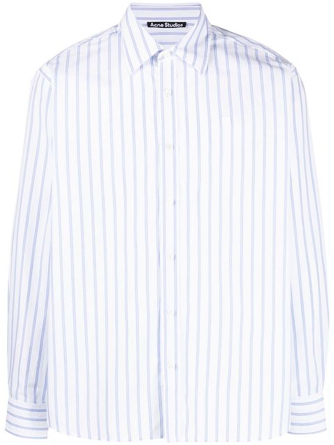 Acne Studios stripe-pattern cotton shirt