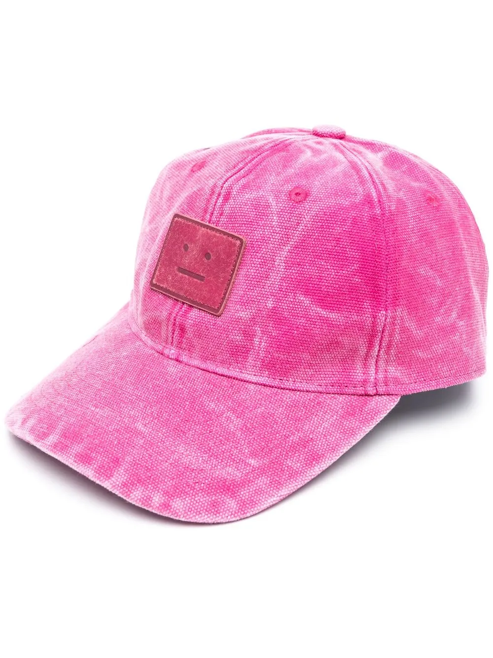 

Acne Studios logo-patch acid-wash cap - Pink
