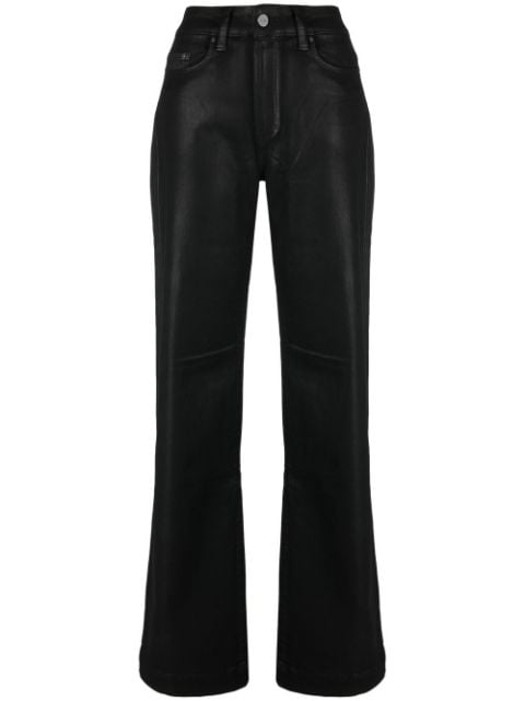 PAIGE - Leenah coated wide-leg jeans