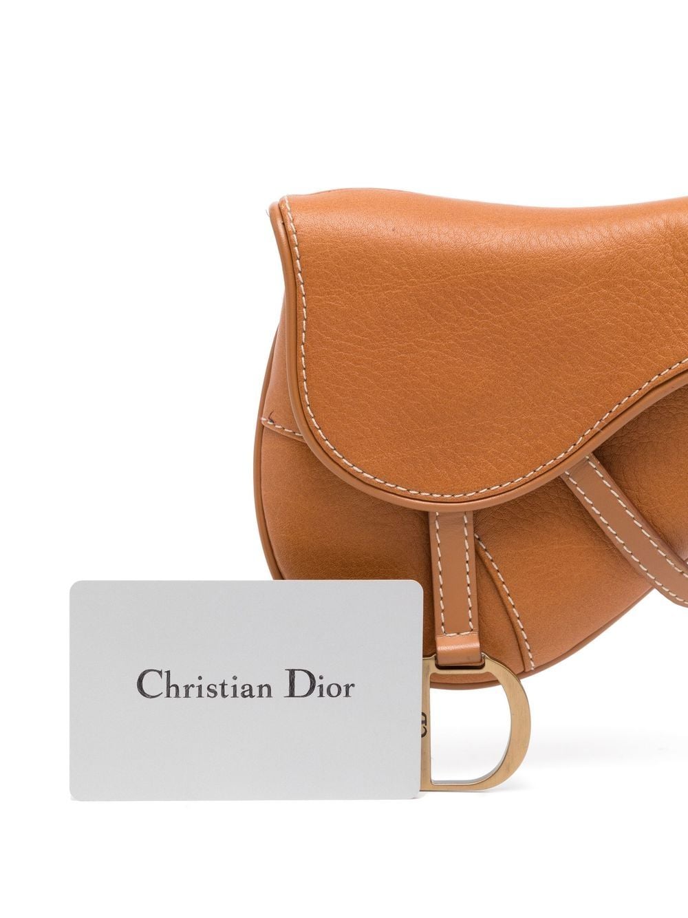 Preowned Dior Natural Canvas  Brown Leather Saddle Bag  ModeSens  Dior  saddle bag Bags Leather saddle bags