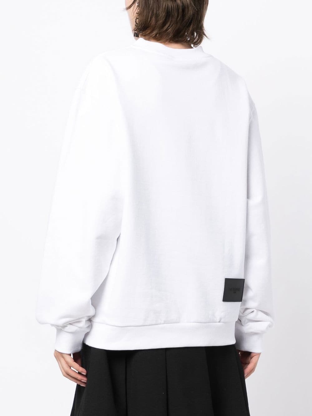 Shop We11 Done Logo-print Cotton Hoodie In White