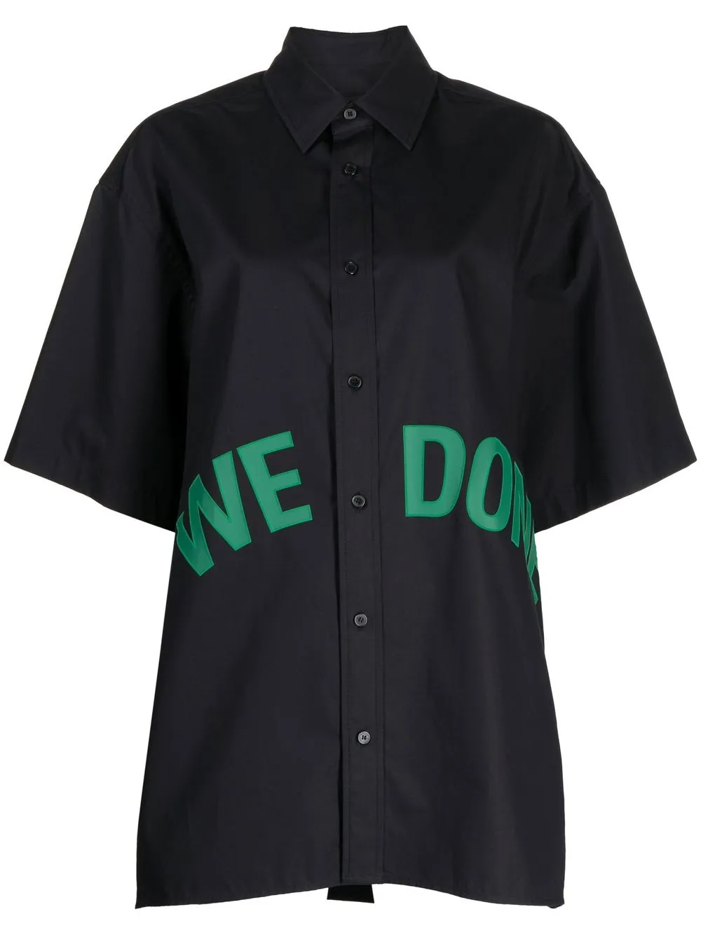 

We11done logo-print short-sleeved shirt - Black