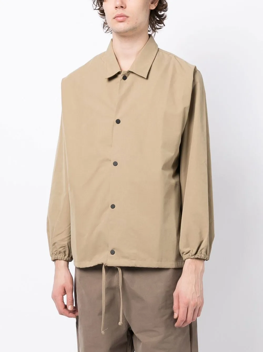 FEAR OF GOD ESSENTIALS Shirtjack met print Beige