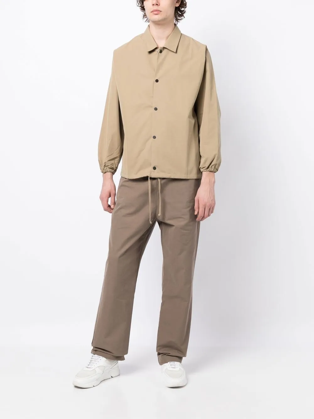 FEAR OF GOD ESSENTIALS Shirtjack met print Beige