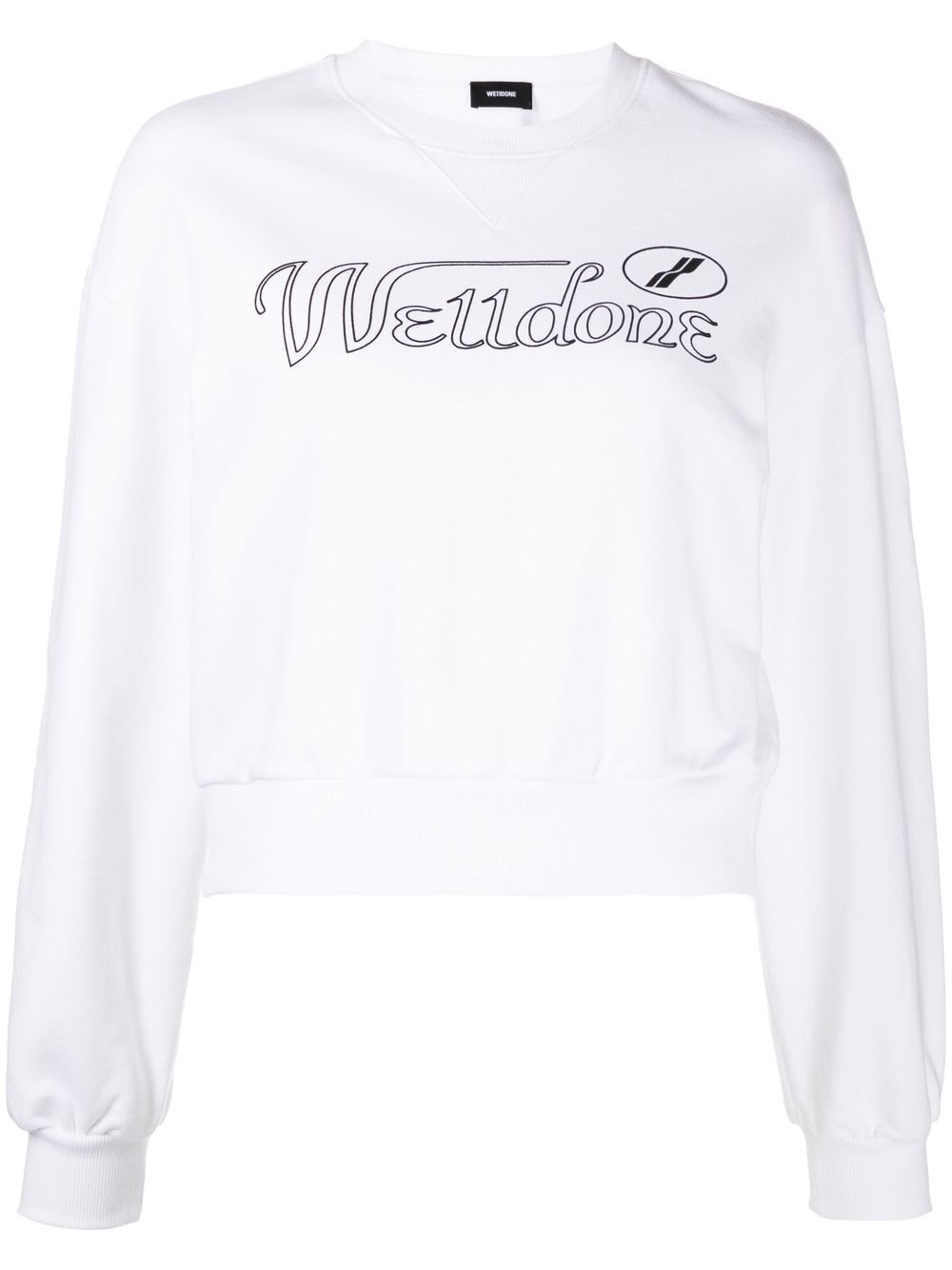 

We11done sudadera con logo estampado - Blanco