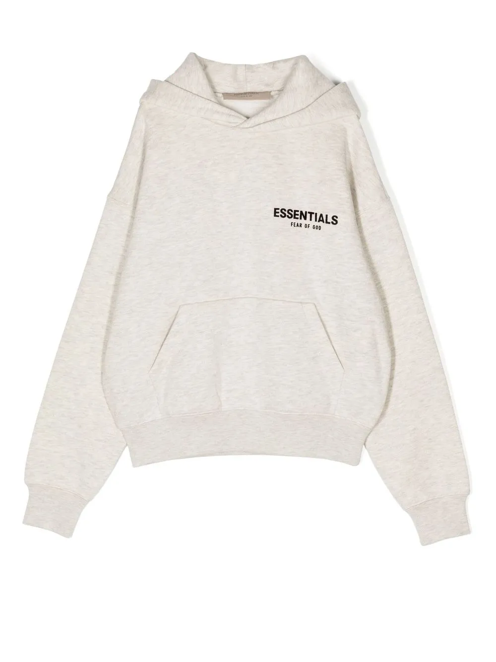 

FEAR OF GOD ESSENTIALS flocked logo-print hoodie - Grey