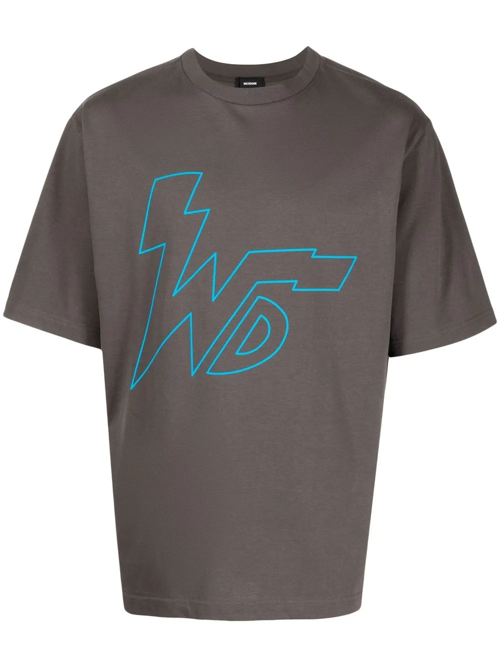 We11 Done Logo-print Cotton T-shirt In Grey