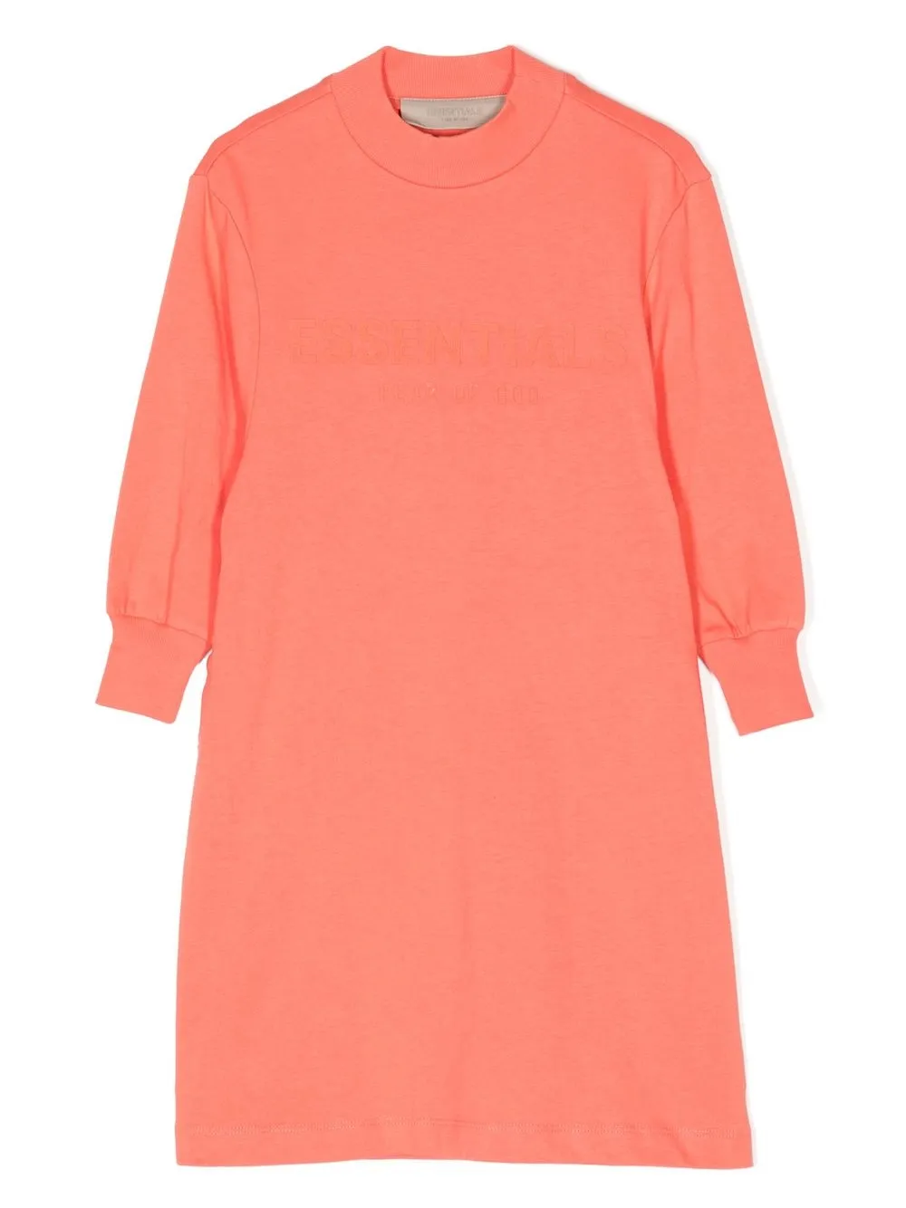 

FEAR OF GOD ESSENTIALS flocked logo sweatshirt-dress - Orange