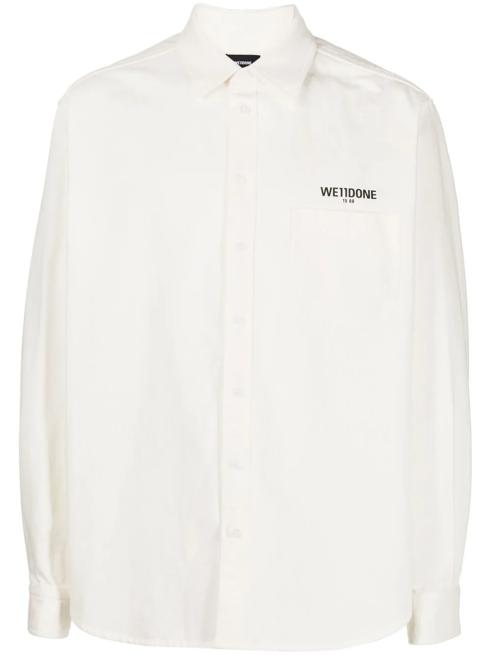 

We11done camisa con logo estampado - Blanco