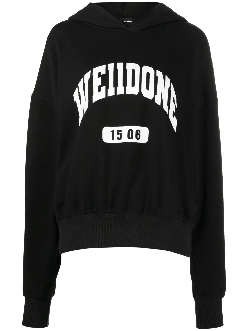 

We11done hoodie con logo estampado - Negro