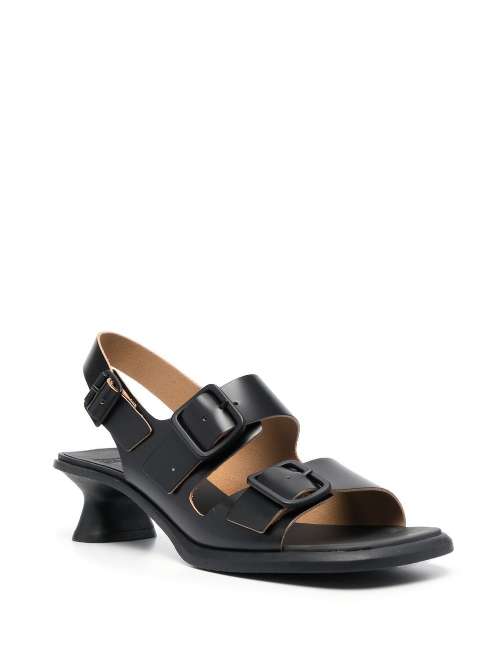 Shop Camper Dina 50mm Buckle-strap Sandals In Black
