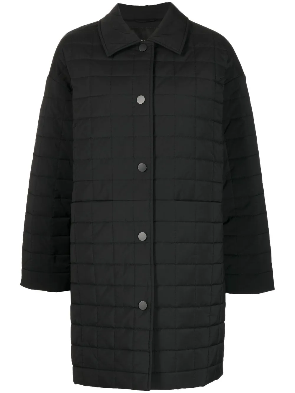 

tout a coup quilted single-breasted coat - Black