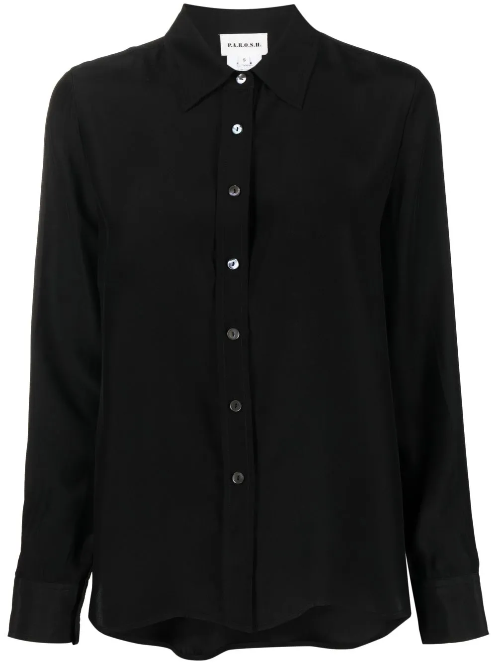 

P.A.R.O.S.H. camisa de seda manga larga - Negro