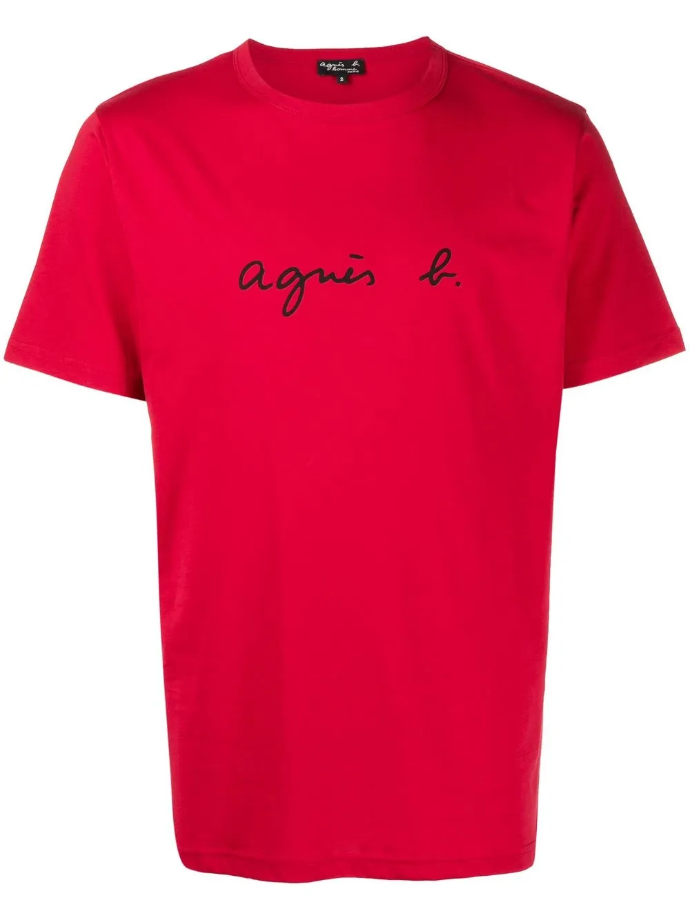 

agnès b. logo-print detail T-shirt - Red