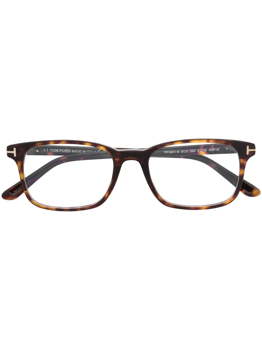 

TOM FORD Eyewear rectangle frame glasses - Brown