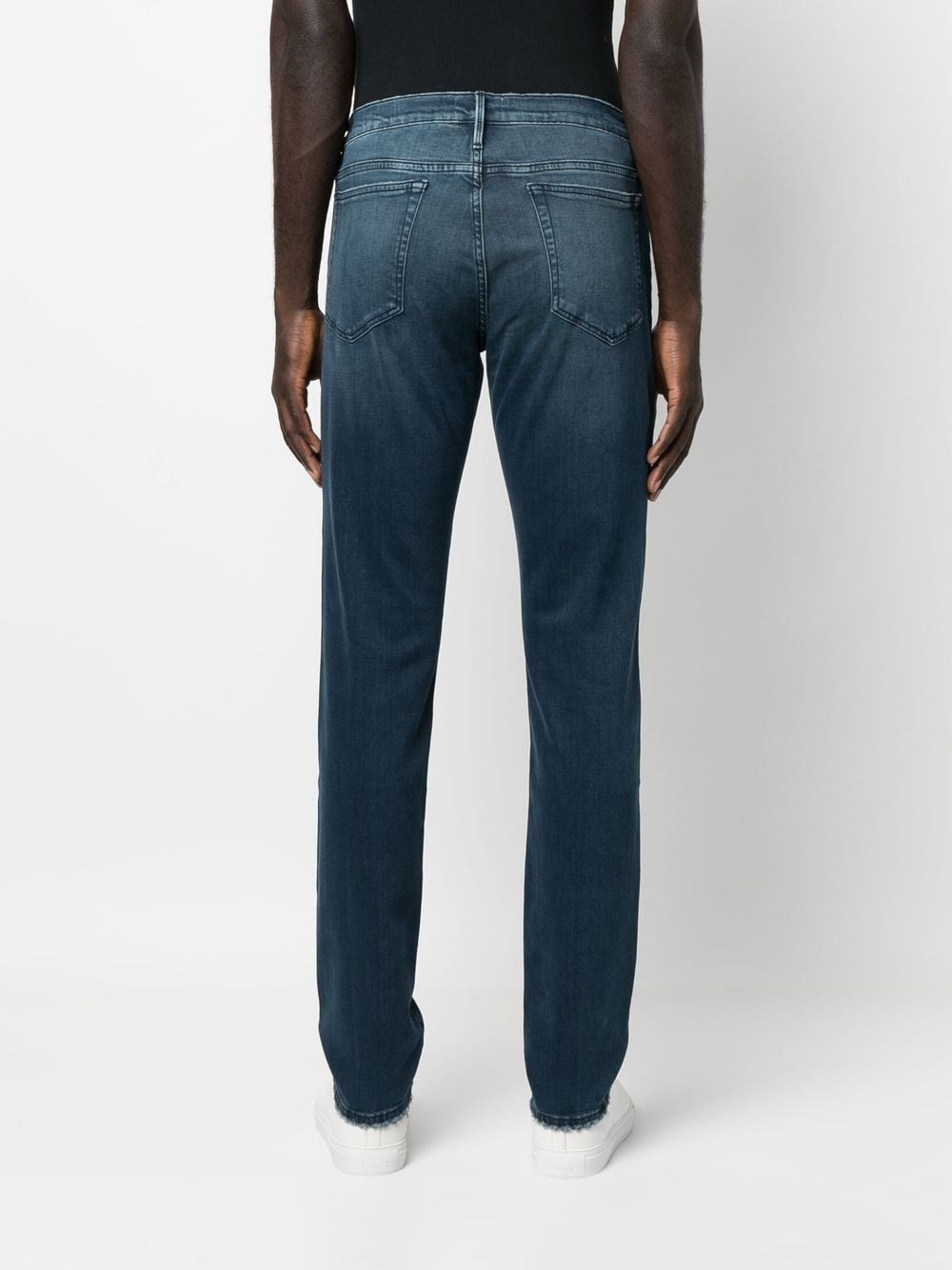 Shop Frame Slim-cut Organic Denim Jeans In 蓝色