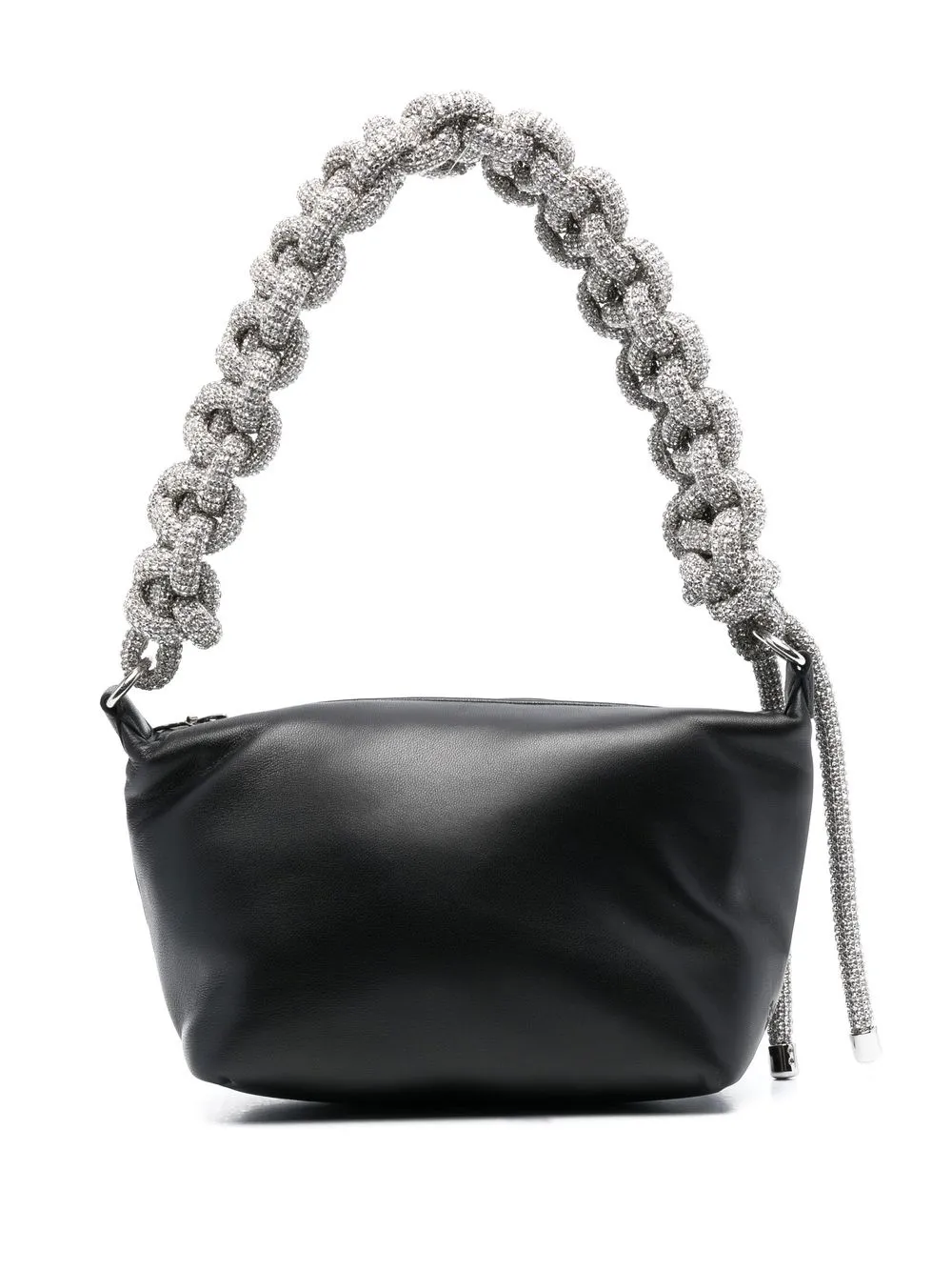 

Kara Crystal Cobra leather bag - Black